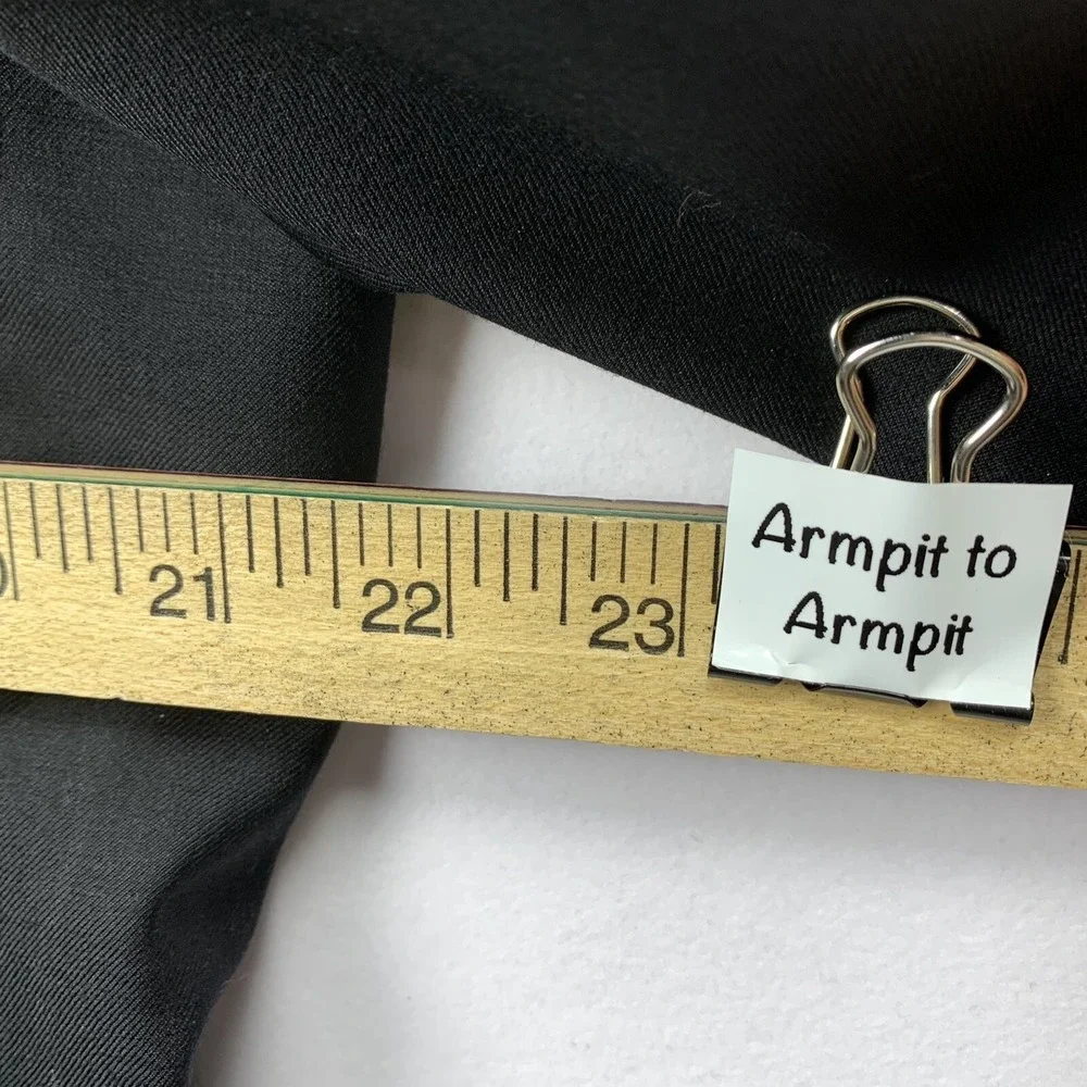 FR Tripler & Co‎ Mens Black Wool Cashmere 3 Button Blazer Sport Coat Lana Lux